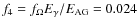 $f_4=f_\Omega E_\gamma/E_{\rm AG}=0.024$