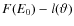 $F(E_{0}) - l(\vartheta)$