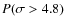 $P(\sigma>4.8)$