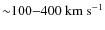 ${\sim}100{-}400~\rm km~s^{-1}$
