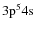 $\rm 3p^54s$