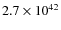 $2.7\times 10^{42}$