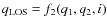 $q_{\rm LOS}=f_2(q_1, q_2, i)$