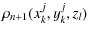 $\displaystyle \rho_{n+1}(x_k^j, y_k^j, z_l)$
