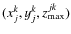 $(x_j^k, y_j^k, z_{\max}^{jk})$