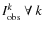 $I_{\rm obs}^k \: \forall \:k$