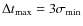 $\Delta t_{\max} = 3\sigma_{\min}$