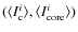 $(\langle I_{\rm c}^i \rangle, \langle
I_{\rm core}^i \rangle)$