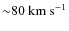 ${\sim}80~\rm {km~s}^{-1}$