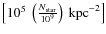 $\left[10^{5}~\left(\frac{N_{\rm star}}{10^{9}}\right)~\rm {kpc}^{-2}\right]$