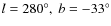 $l=280^\circ,~b=-33^\circ$