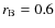 $r_{\rm B} = 0.6$