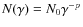 $N(\gamma)=N_0\gamma^{-p}$