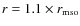 $r=1.1\times r_{\rm mso}$