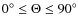 $0^\circ\leq\Theta\leq 90^\circ$