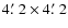 $4\hbox{$.\mkern-4mu^\prime$ }2\times4\hbox{$.\mkern-4mu^\prime$ }2$