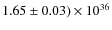 $1.65\pm0.03)\times 10^{36}$