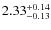 $2.33^{\rm +0.14}_{-0.13}$
