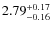 $2.79^{\rm +0.17}_{-0.16}$