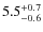$5.5^{\rm +0.7}_{-0.6}$