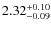 $2.32^{\rm +0.10}_{-0.09}$