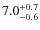 $7.0^{\rm +0.7}_{-0.6}$