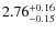 $2.76^{\rm +0.16}_{-0.15}$