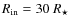 $R_{\rm in}=30~R_\star$