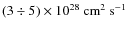 $(3 \div 5) \times 10^{28}~{\rm cm}^2~{\rm s}^{-1}$