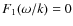 $F_{1}(\omega /k)=0$