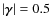 $\vert\vec\gamma\vert=0.5$