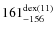 $161^{\rm dex(11)}_{-156}$