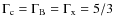 $\Gamma_{\rm c}=\Gamma_{\rm B}=\Gamma_{\rm x}=5/3$