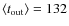 $\langle t_{\rm out}\rangle=132$
