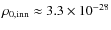 $\rho_{0,{\rm inn}}\approx 3.3\times 10^{-28}$