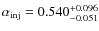 $\alpha_{\rm inj}=0.540^{+0.096}_{-0.051}$