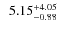 $\;\:5.15^{\rm +4.05}_{-0.88}$