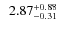 $\;\:2.87^{\rm +0.88}_{-0.31}$