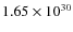 $1.65 \times 10^{30}$