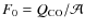 $F_0 = Q_{\rm CO}/{\mathcal A}$