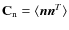 $\mathbf{C}_{\rm n}=\langle\vec n\vec n^T\rangle$