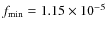 $f_{\rm min}=1.15\times10^{-5}$