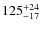 $\rm 125^{+24}_{-17}$