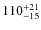 $\rm 110^{+21}_{-15}$