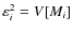 $\varepsilon_i^{2}=V[M_i]$