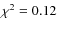 $\chi^2=0.12$