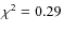$\chi^2=0.29$