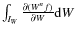 $\int_{I_W} \frac{\partial(W^{n} f)}{\partial W} {\rm d}W$