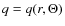 $q=q(r,\Theta)$