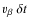 $v_{\beta}~ \delta t$